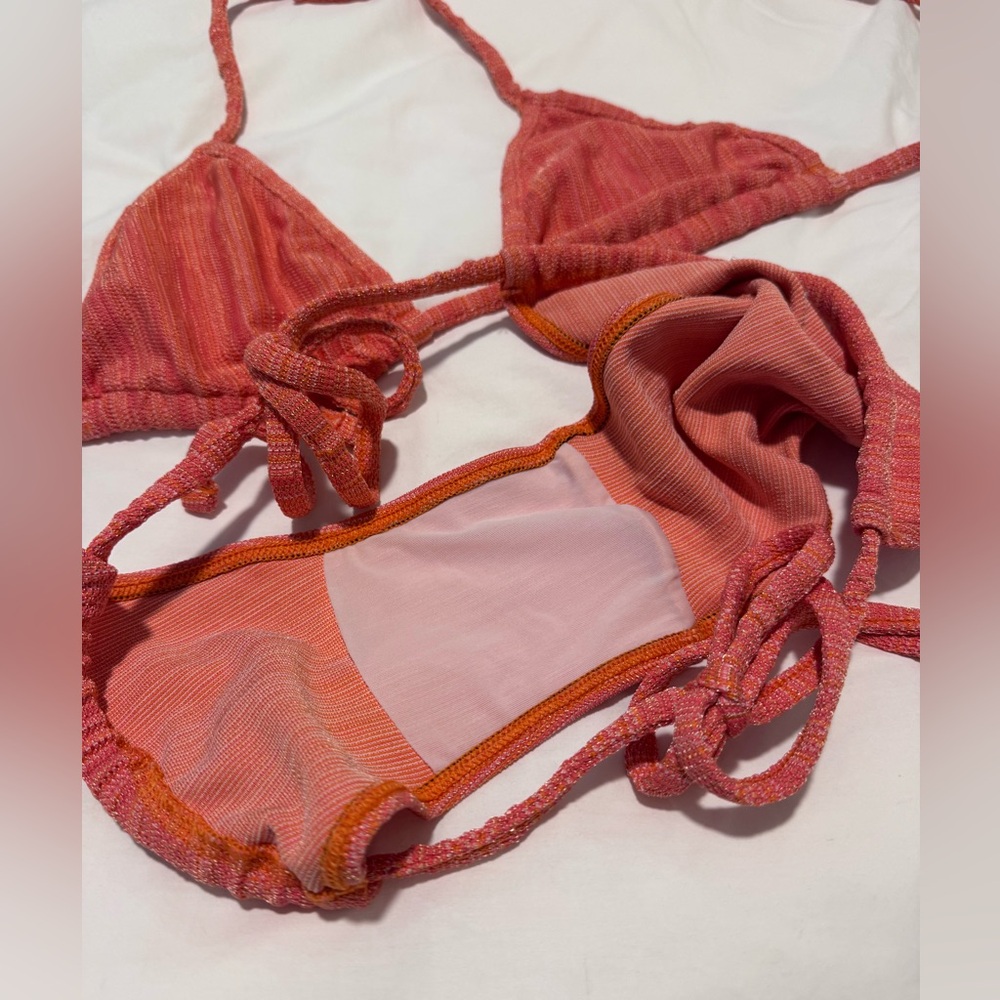 Poolday Paris melon coral lurex sparkle bikini BNWOT size M - Picture 11 of 13